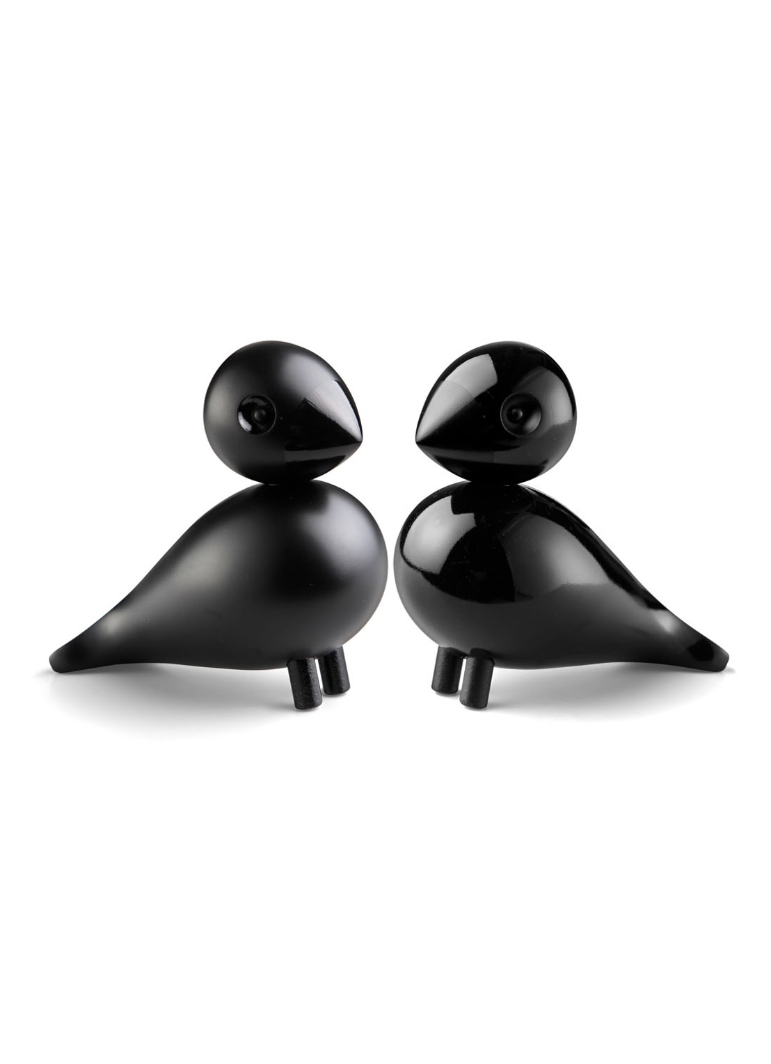 Kay Bojesen Love Birds ornament 9 cm - voorkant zwart