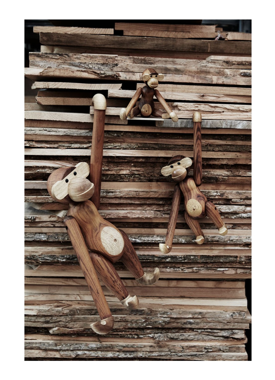 Kay Bojesen Monkey M ornament 28 cm - voorkant 2 bruin