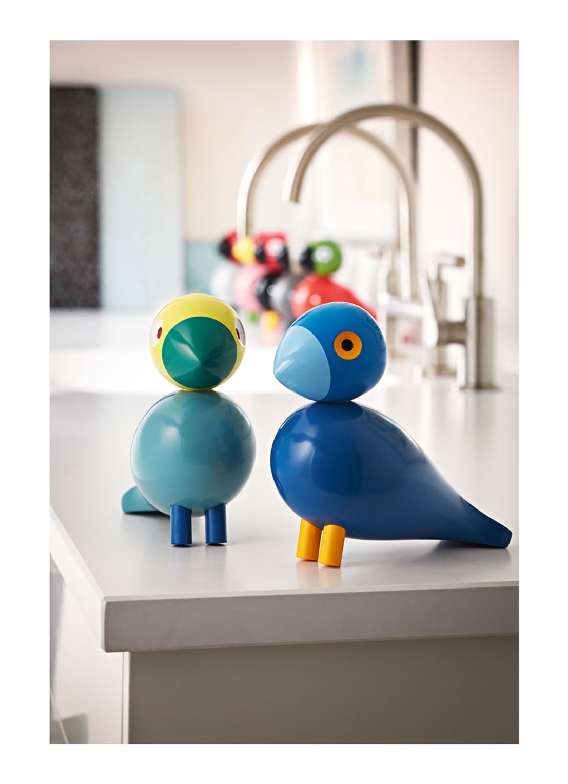 Kay Bojesen Song bird ornament 15 cm - detail 2 donkerblauw