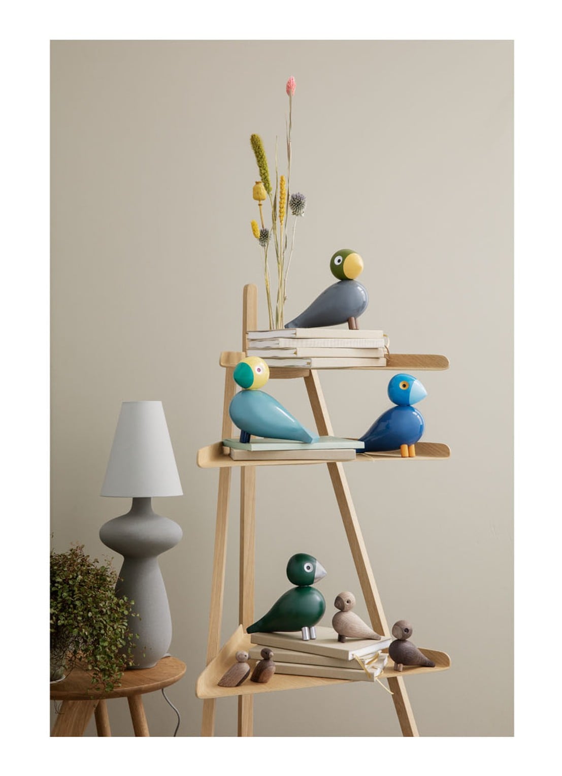 Kay Bojesen Song bird ornament 15 cm - voorkant 4 donkerblauw