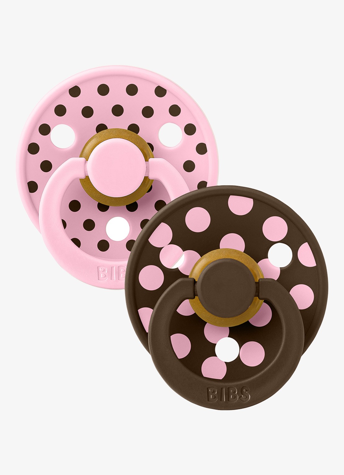 Kenkô Polka fopspeen in 2-pack - voorkant multicolor