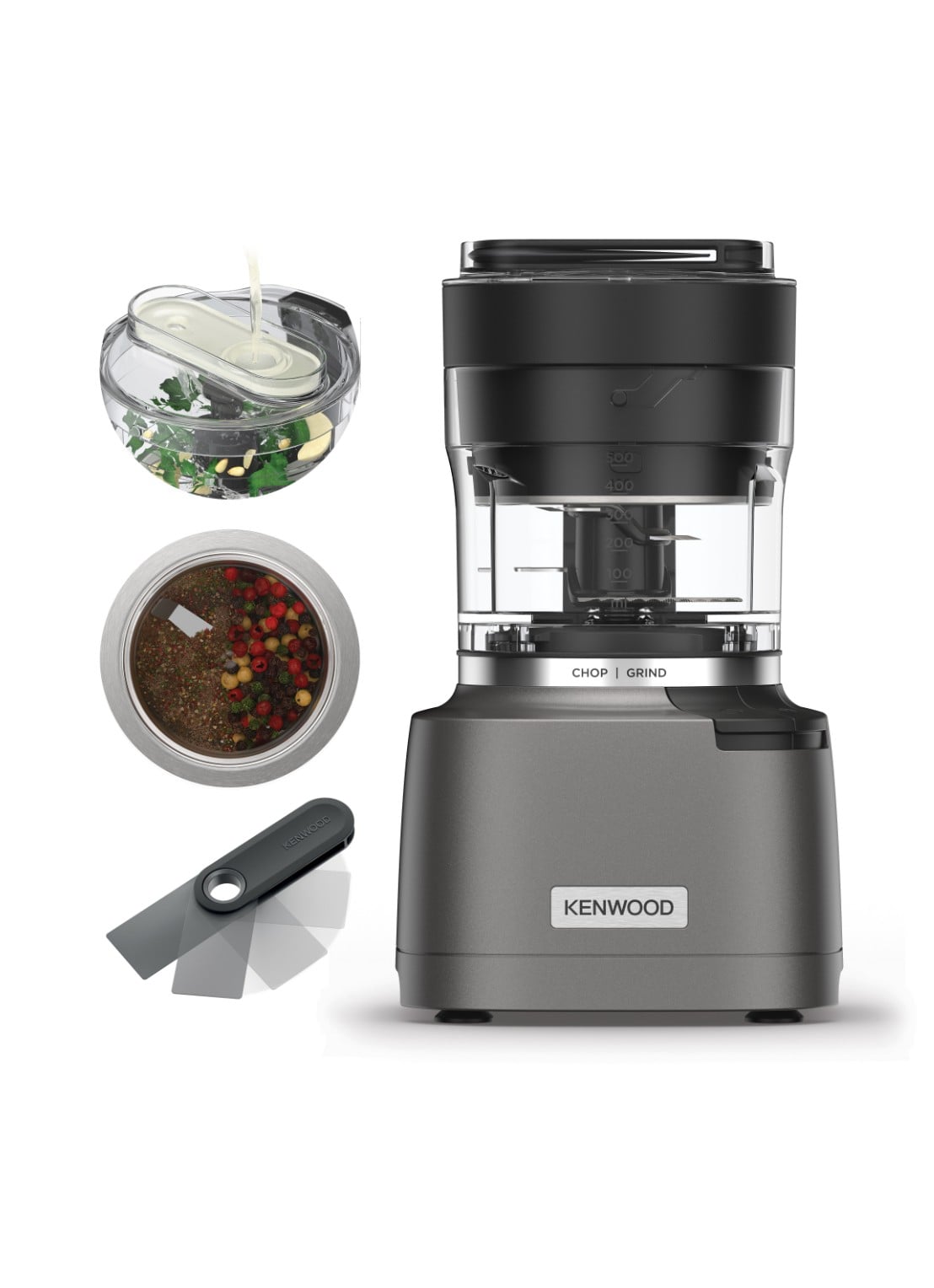 Kenwood Duo Prep 2-in-1 hakmolen - CHP80.000SI - voorkant 3 grijs