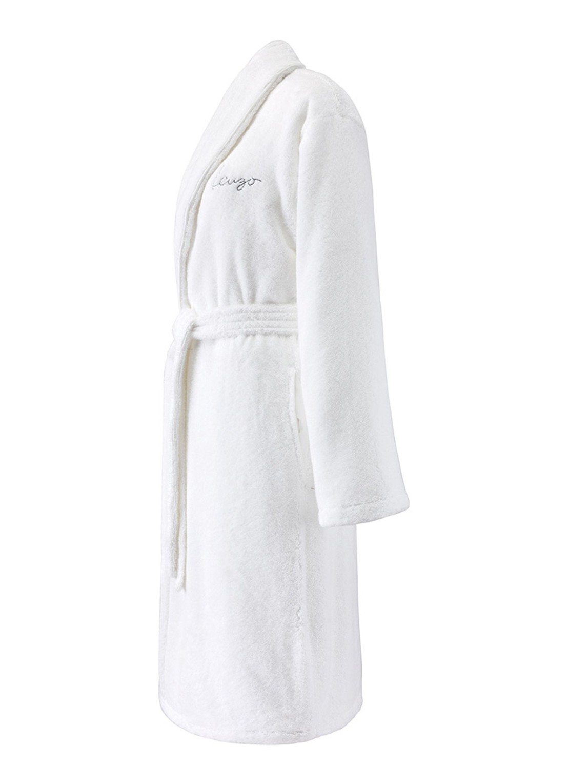 KENZO Astral badjas met logo- en backprint - voorkant 4 wit
