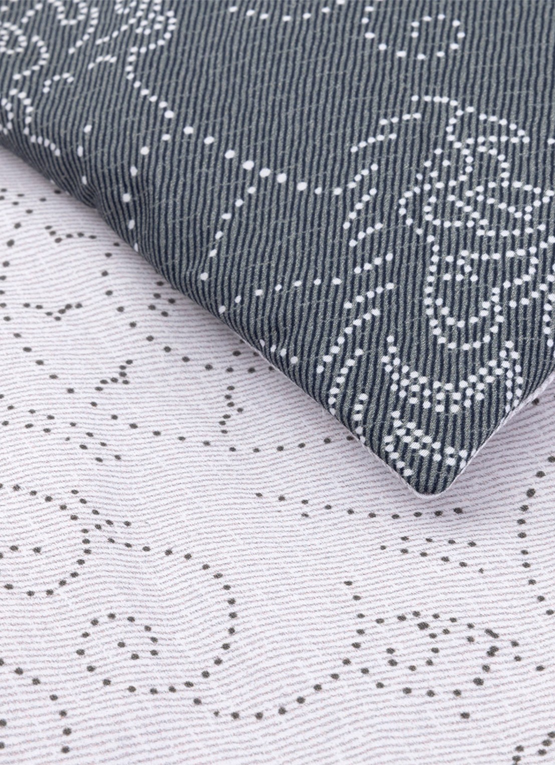 KENZO Astral dekbedovertrek van katoen 300TC - exclusief kussenslopen - voorkant 2 donkergrijs