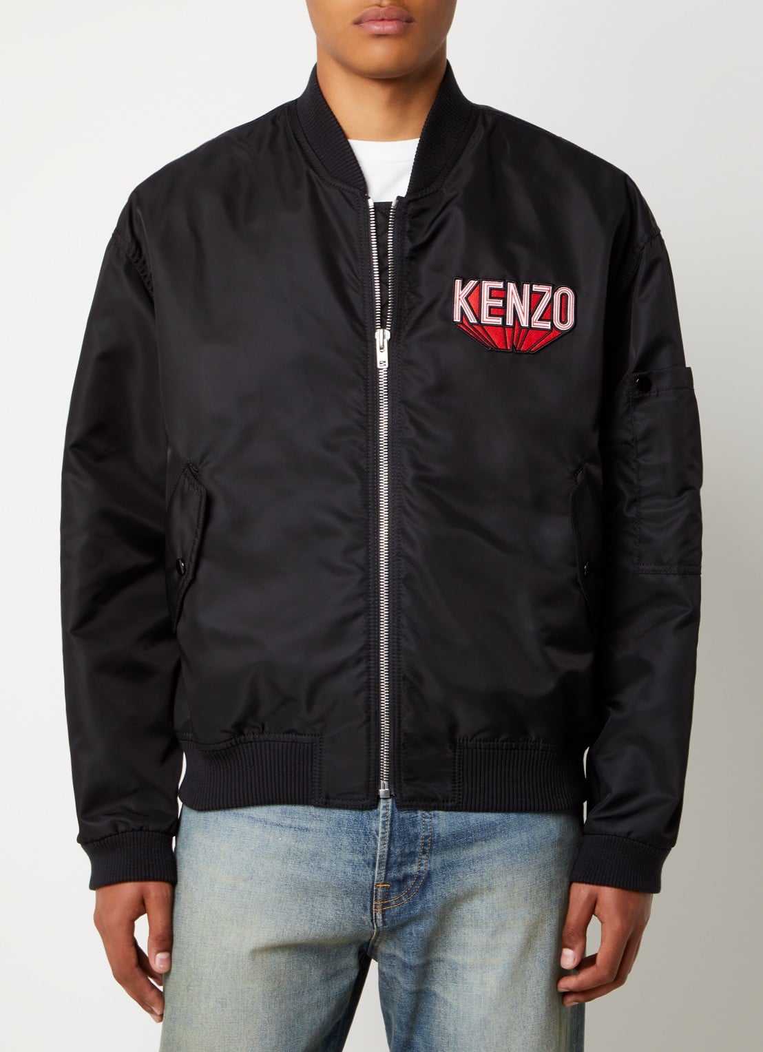 KENZO Bomberjack met logo- en backprint - achterkant zwart