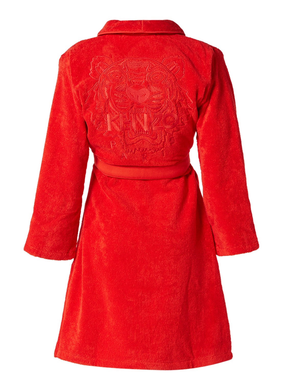 KENZO Iconic badjas van katoen - achterkant 3 steenrood