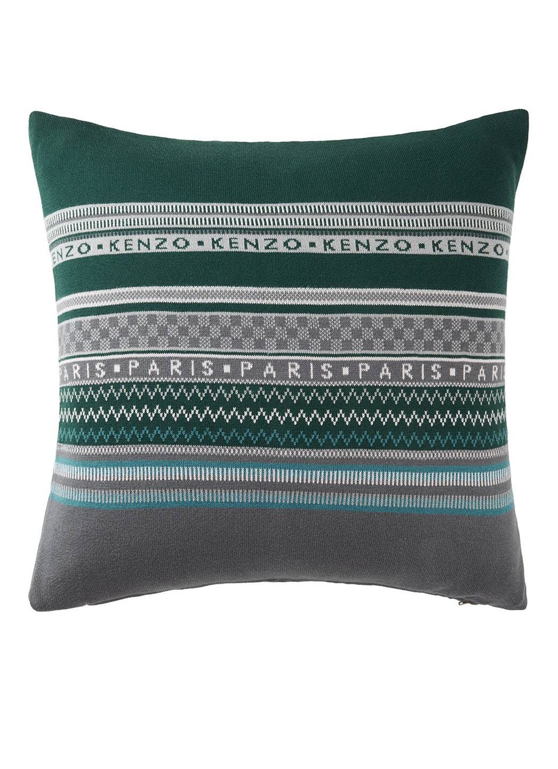 KENZO Jakado sierkussenhoes 45 x 45 cm - achterkant 5 donkergroen