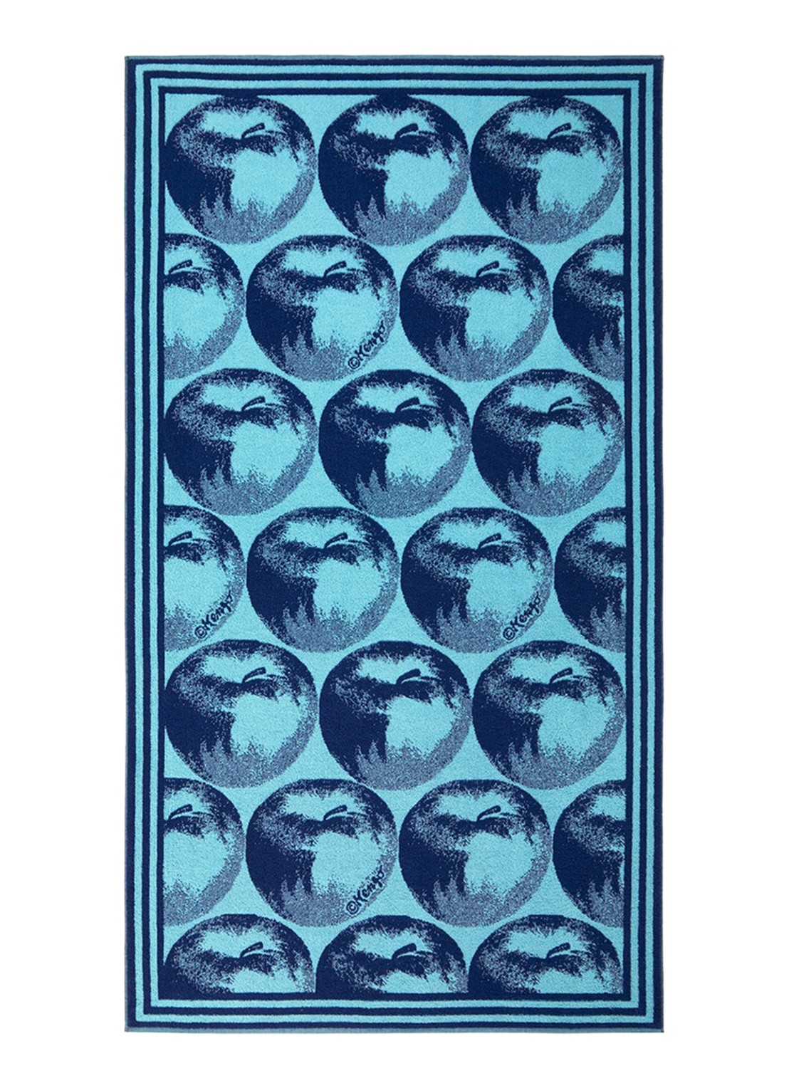 KENZO K Apple strandlaken - 500 gr/m² - 90 x 160 cm - voorkant 3 blauw