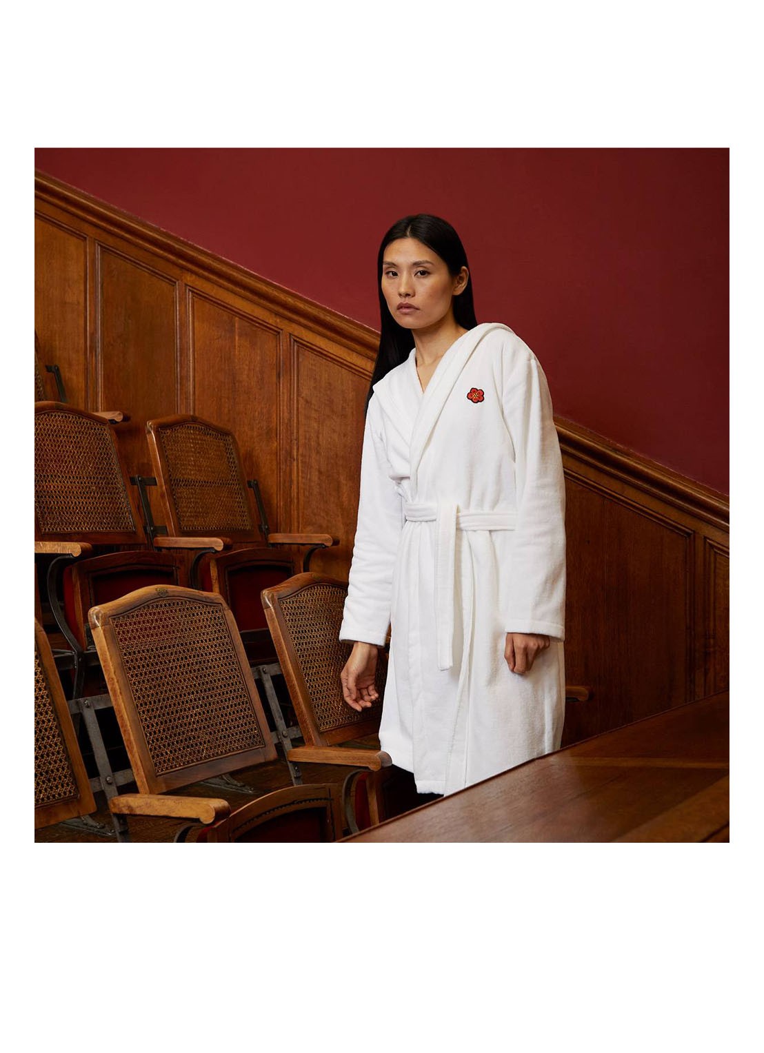 KENZO K Boke badjas van  katoen - unisex - detail 8 wit