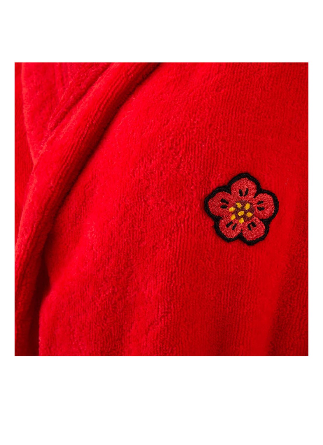 KENZO K Boke badjas van  katoen - unisex - detail rood