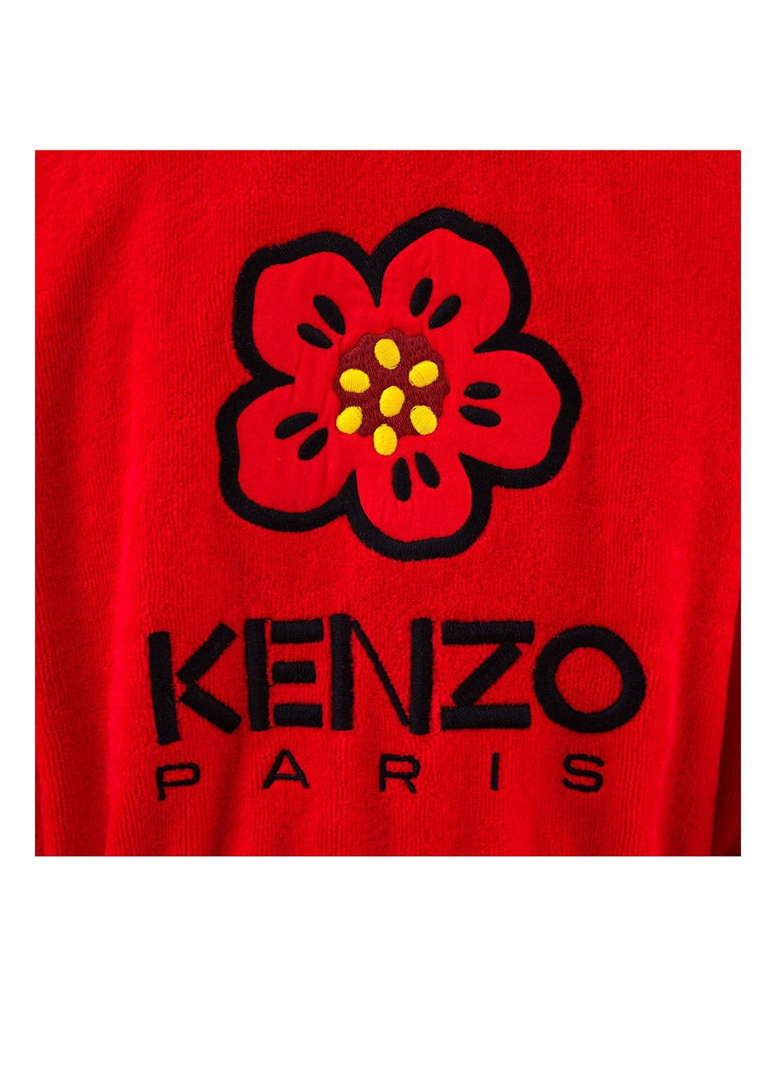 KENZO K Boke badjas van  katoen - unisex - detail 2 rood