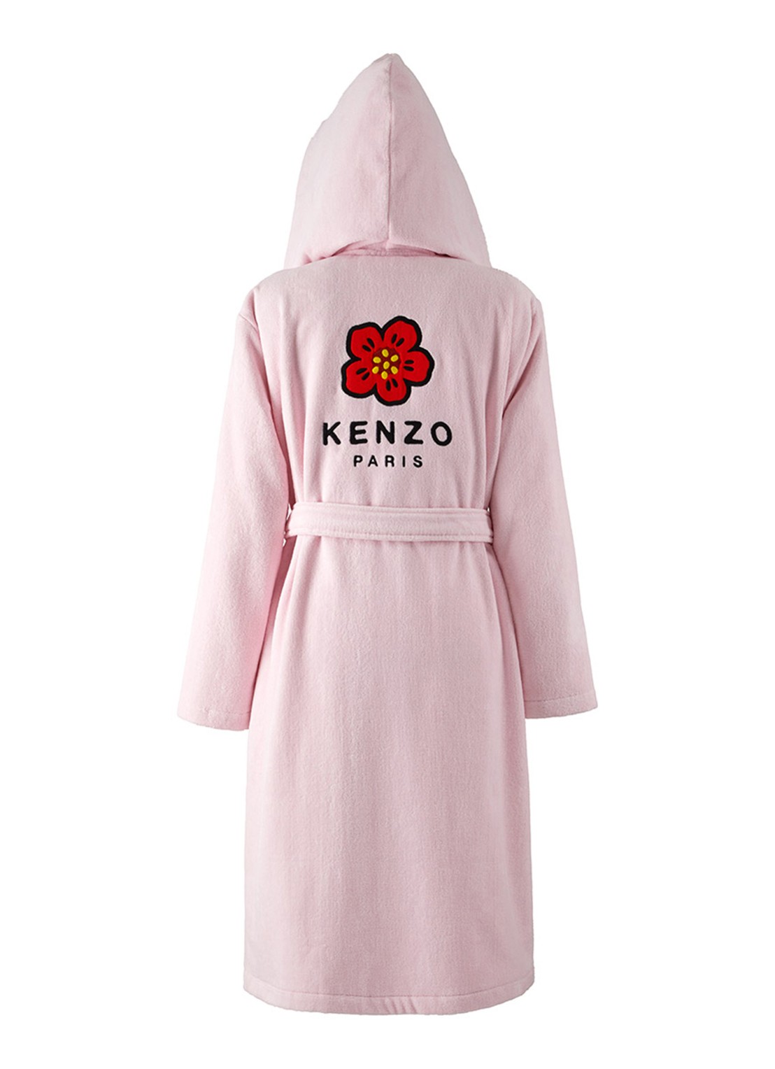 KENZO K Boke badjas van  katoen - unisex - voorkant 2 lichtroze