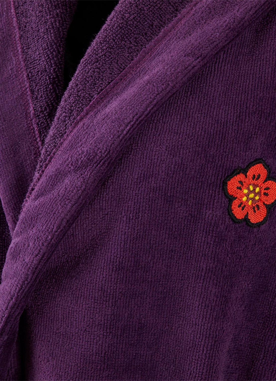 KENZO K Boke badjas van  katoen - unisex - achterkant 4 aubergine