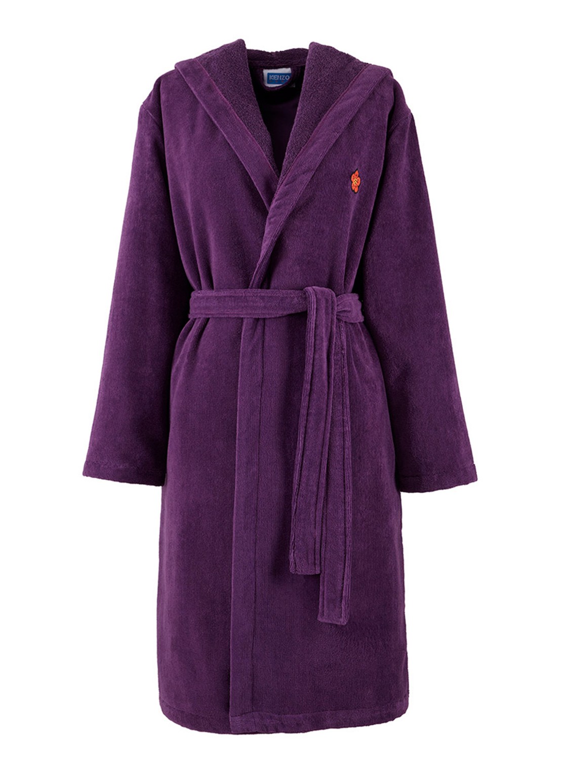 KENZO K Boke badjas van  katoen - unisex - voorkant aubergine