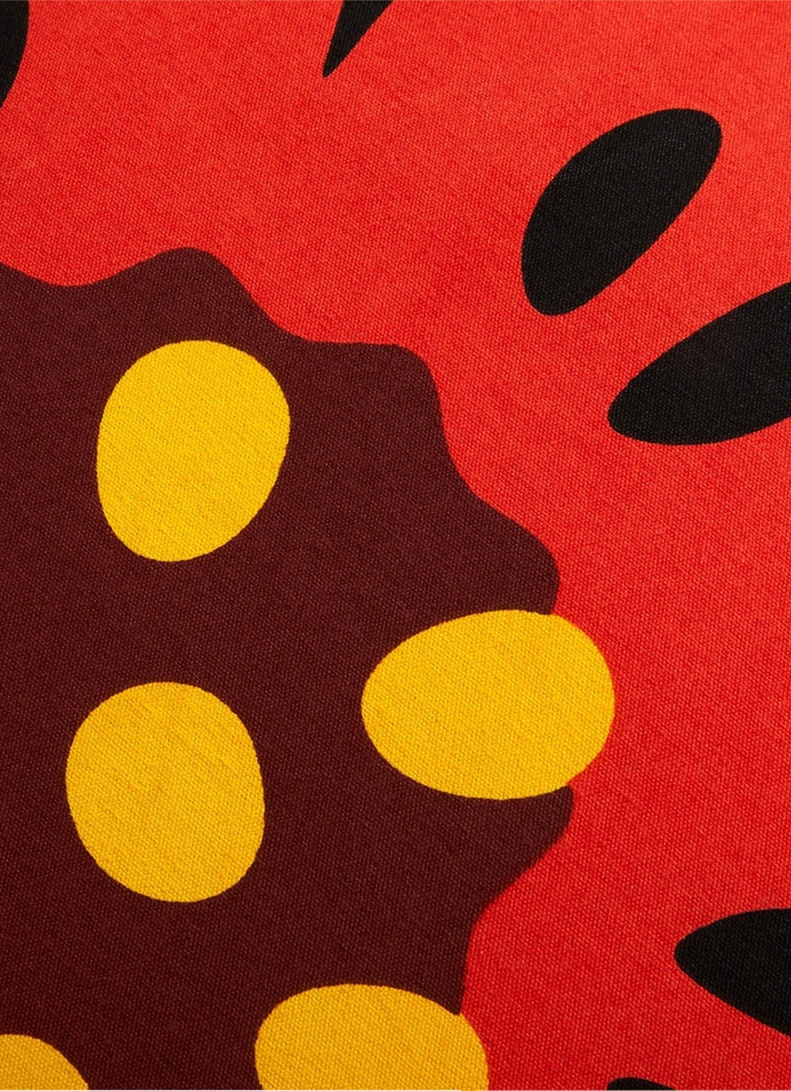 KENZO K Boke sierkussen Ø55 cm - detail 2 oranjerood