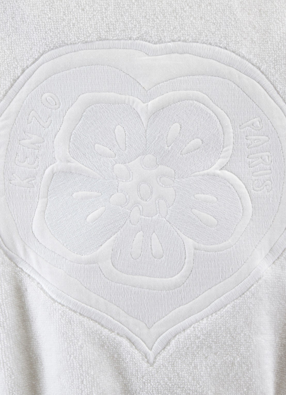 KENZO K Bokeheart badjas met logoborduring - detail 5 wit