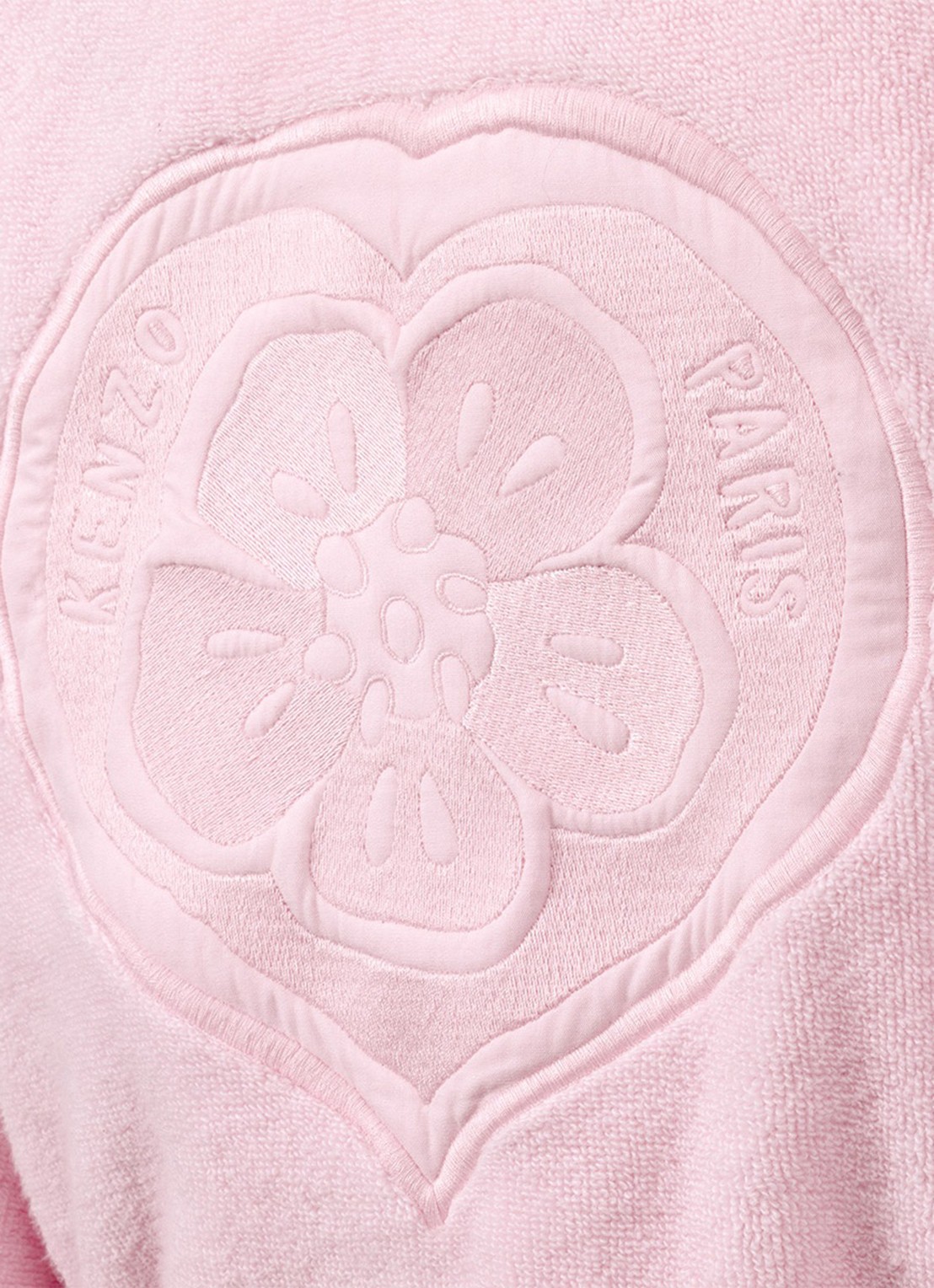 KENZO K Bokeheart badjas met logoborduring - detail 2 rose
