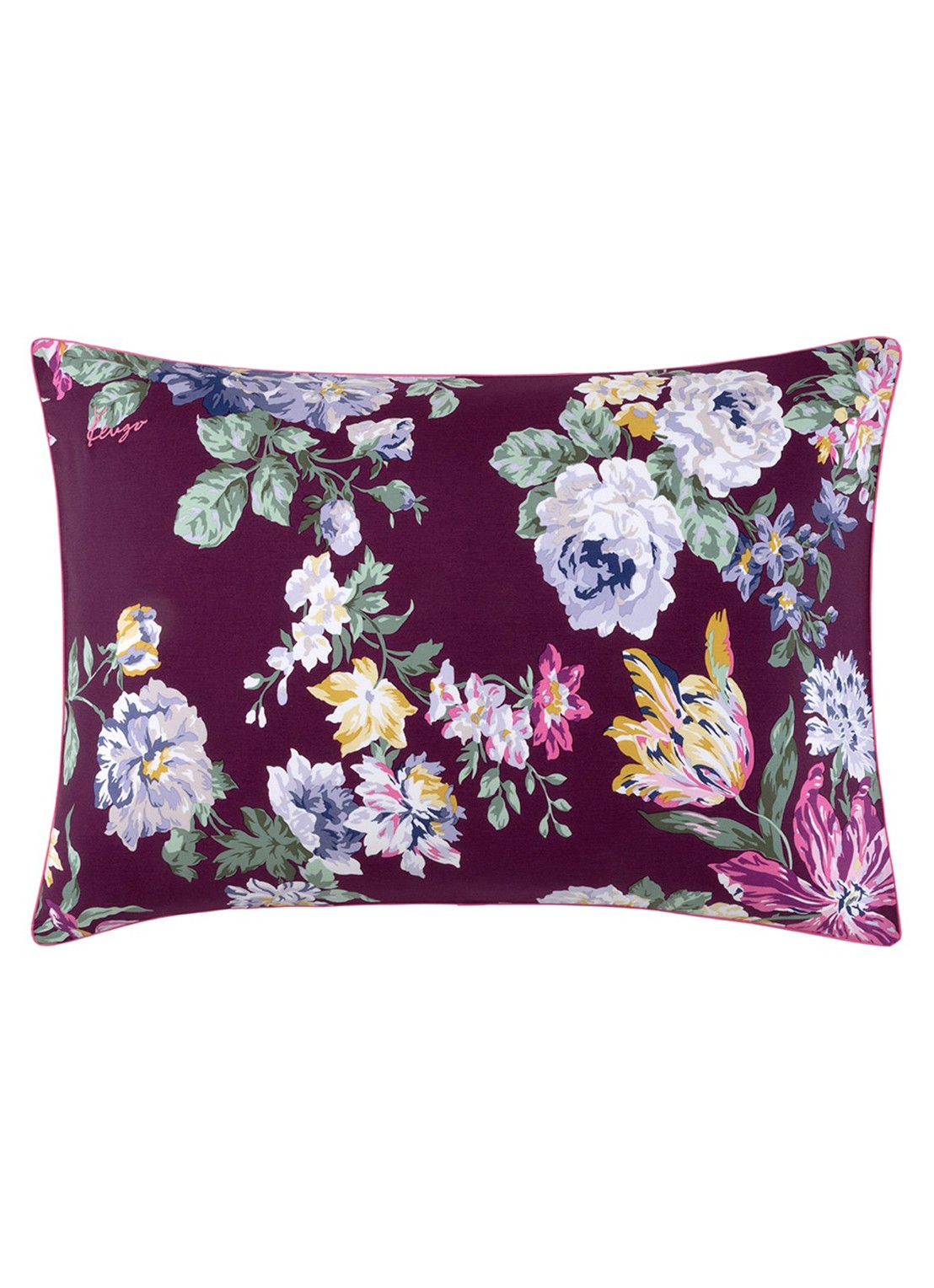 KENZO K Bouquet kussensloop 120TC - voorkant 4 aubergine