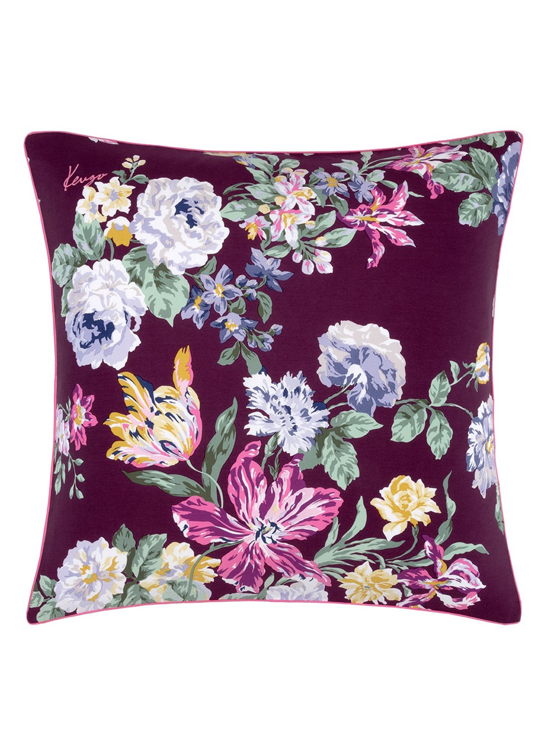 KENZO K Bouquet kussensloop 120TC - voorkant 5 aubergine