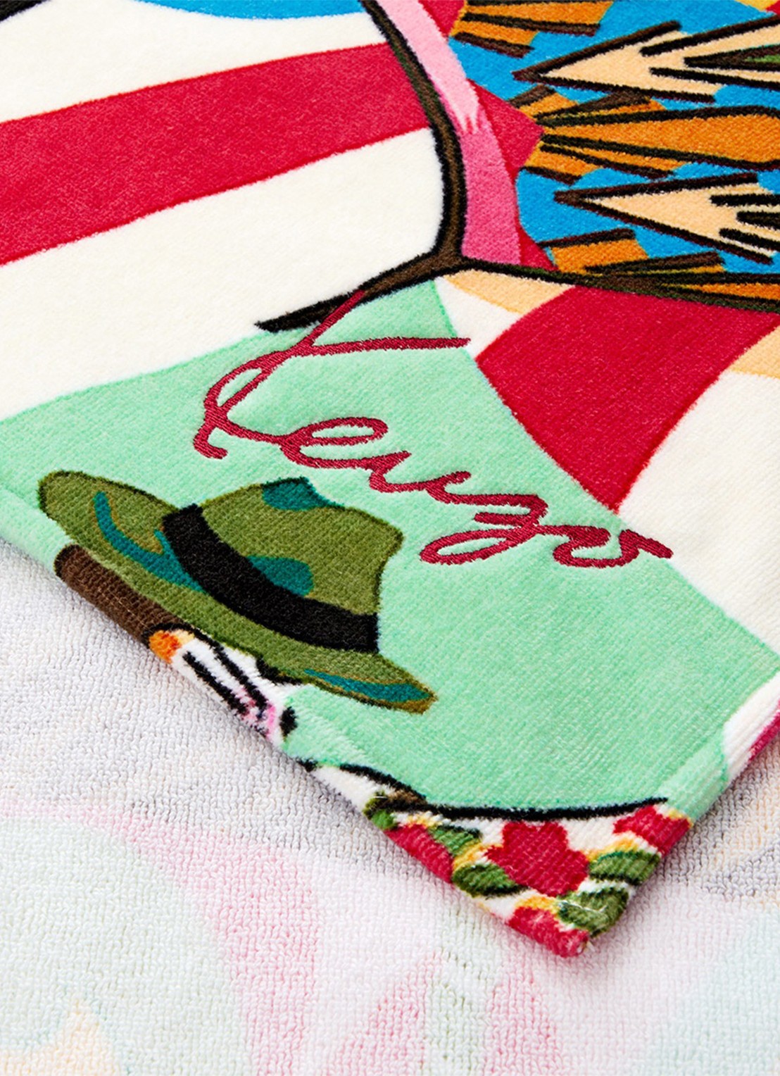 KENZO K Circus strandlaken - 450 gr/m² - 100 x 170 cm - achterkant oranje
