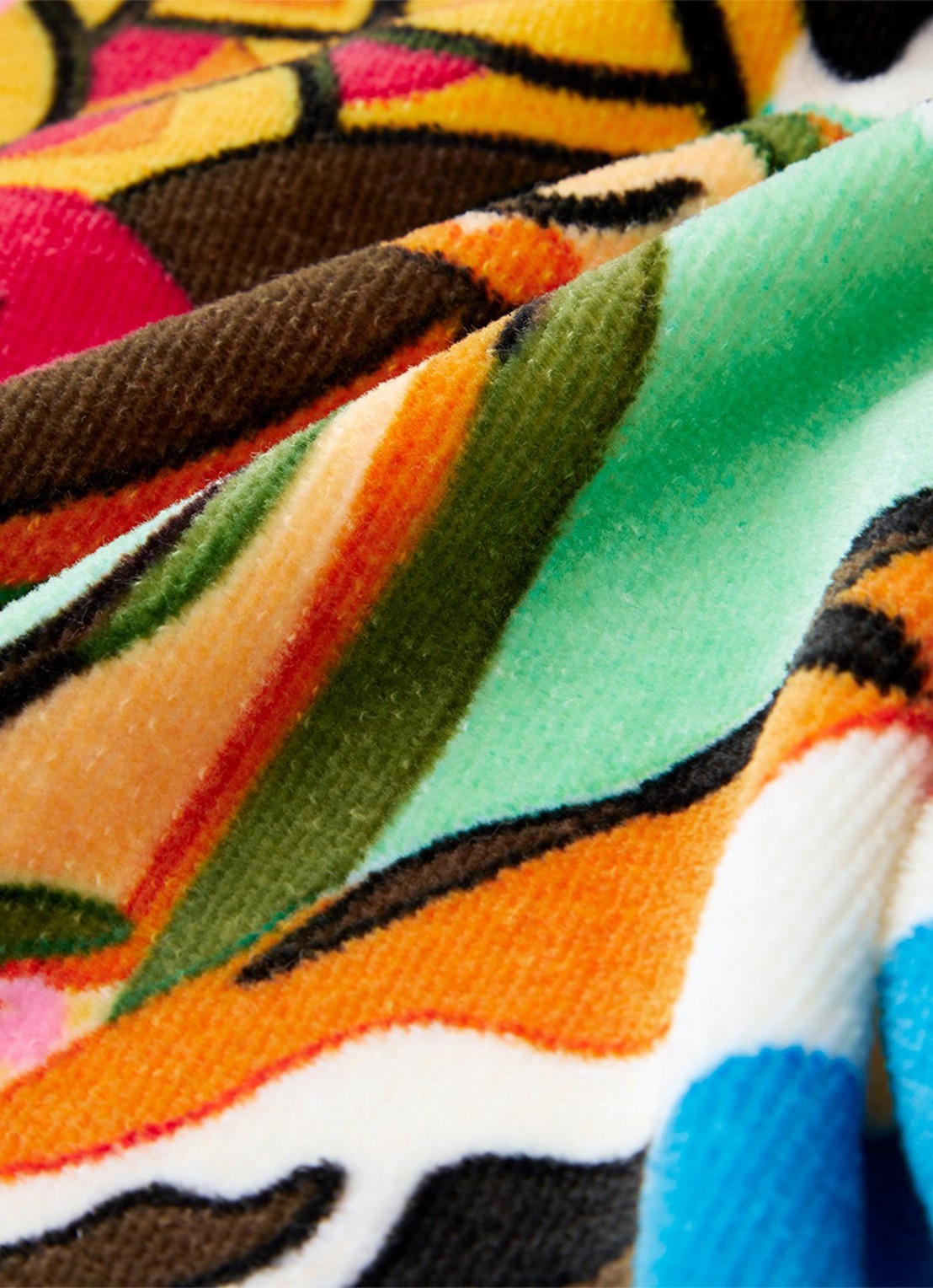 KENZO K Circus strandlaken - 450 gr/m² - 100 x 170 cm - detail 2 oranje