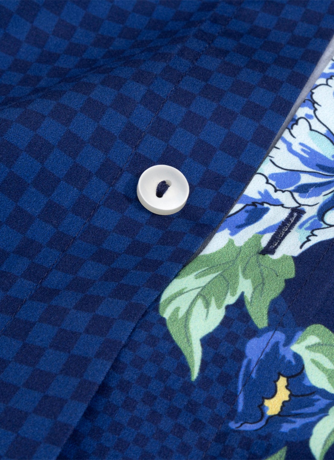 KENZO K Dahlia dekbedovertrek - exclusief kussenslopen - achterkant blauw