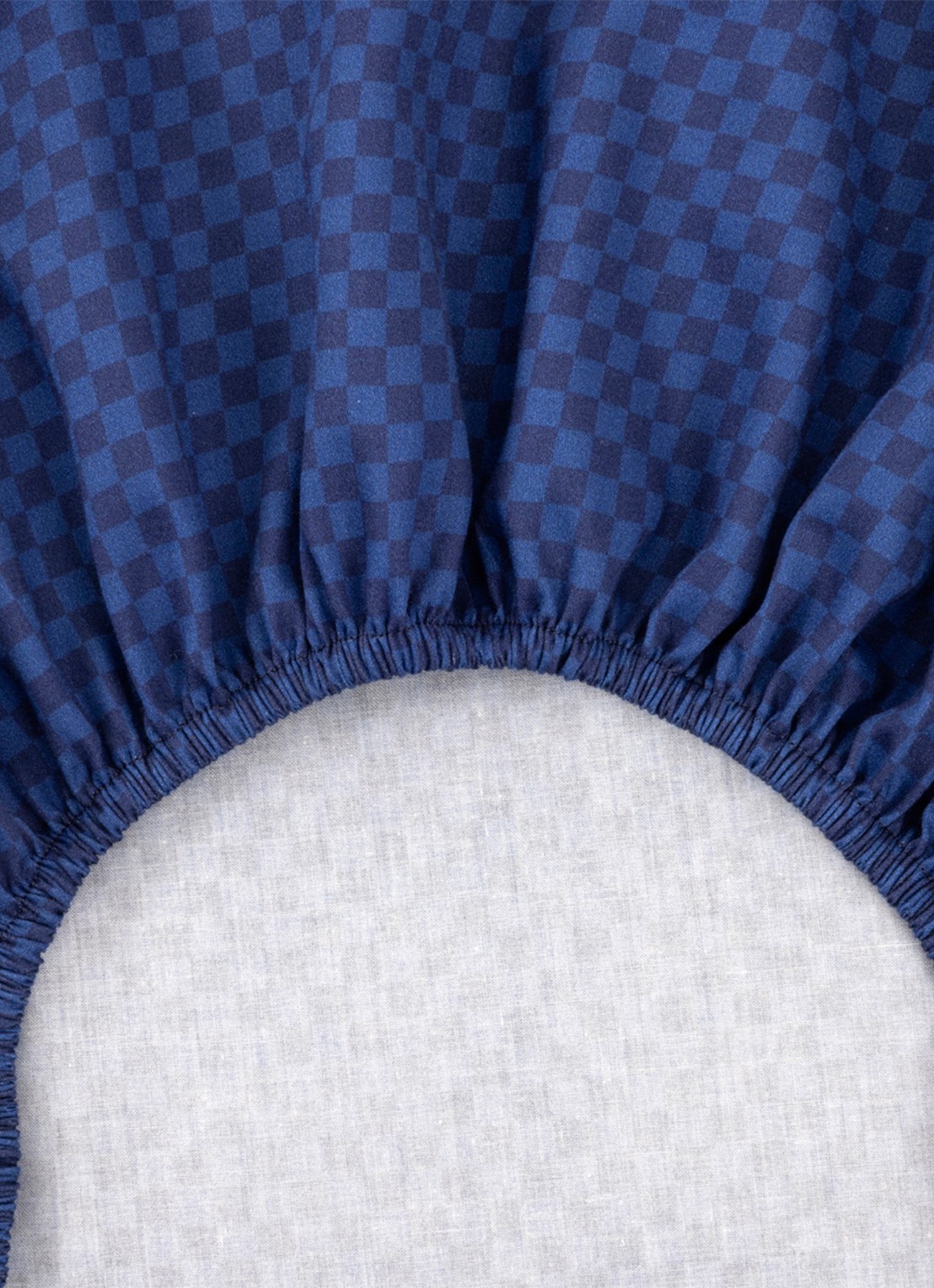 KENZO K Dahlia hoeslaken, hoekhoogte 35 cm - voorkant 4 blauw
