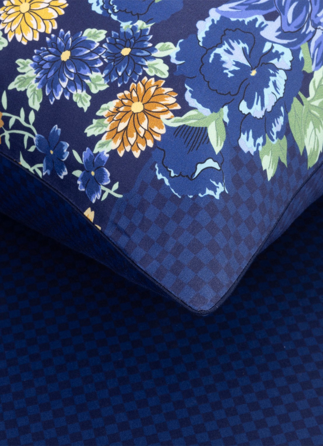 KENZO K Dahlia kussensloop - achterkant blauw