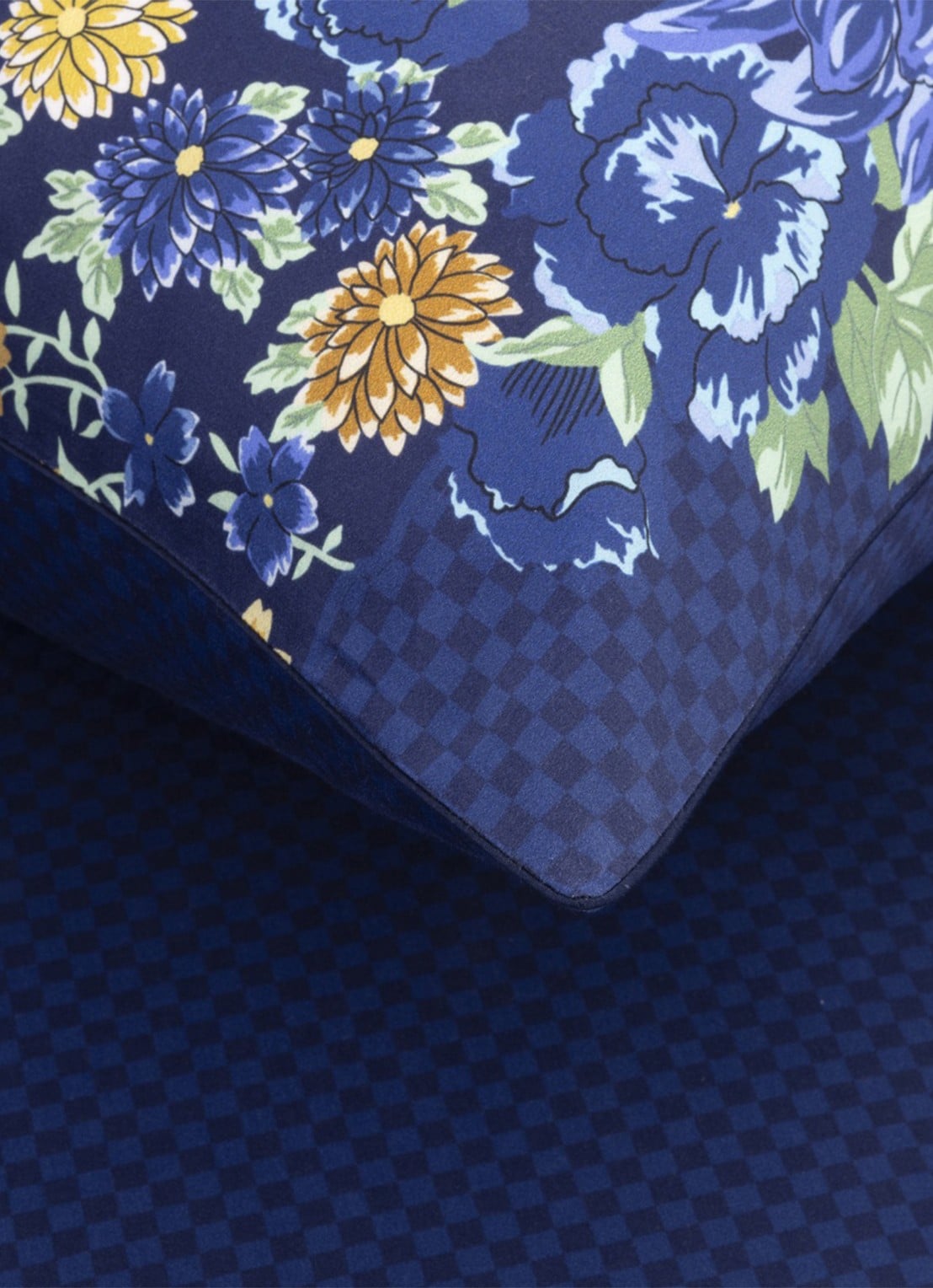 KENZO K Dahlia kussensloop - detail 5 blauw