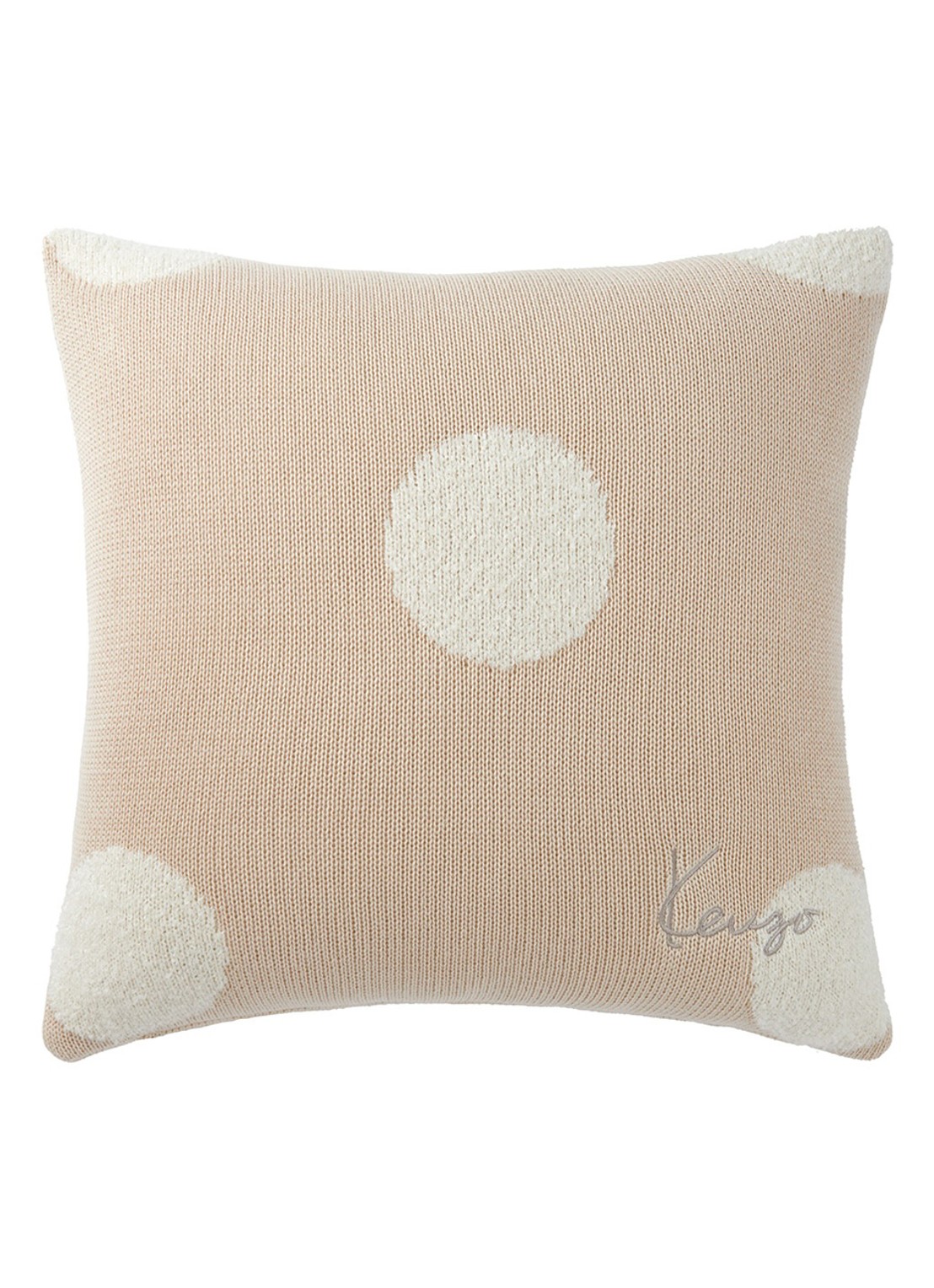 KENZO K Dot sierkussenhoes 45 x 45 cm - voorkant beige