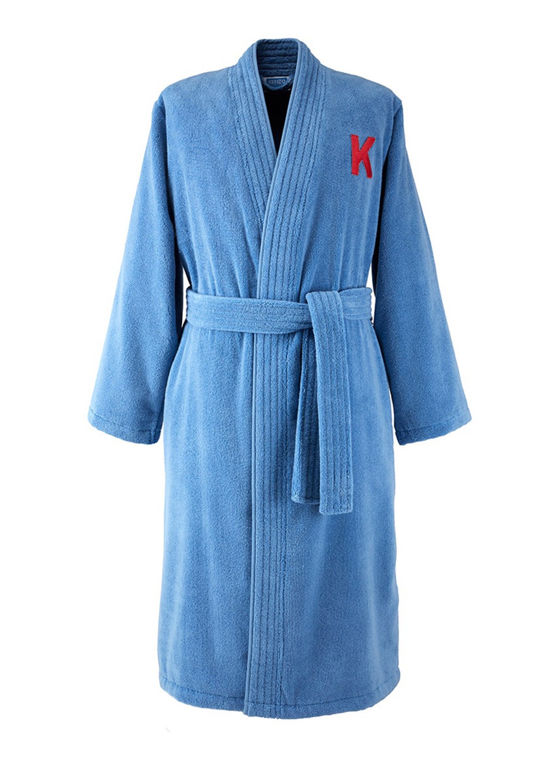 KENZO K Elephant badjas met borduring - voorkant blauw
