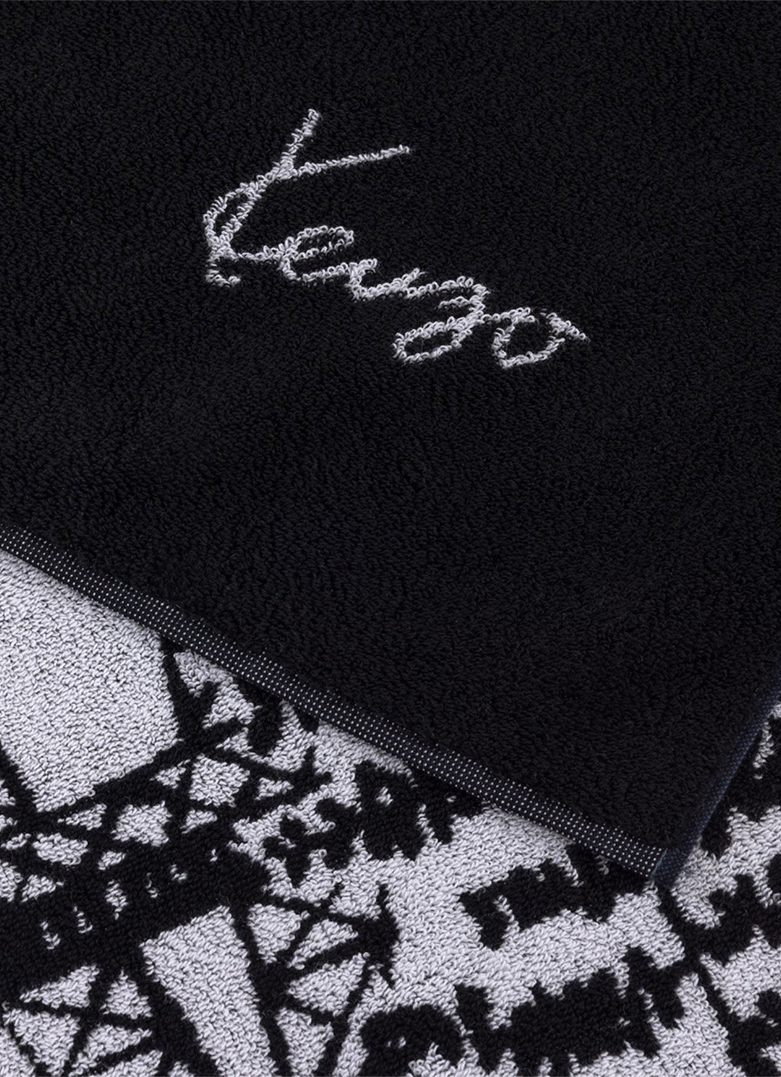 KENZO K Estampe strandlaken - 90 x 160 cm - voorkant 4 zwart