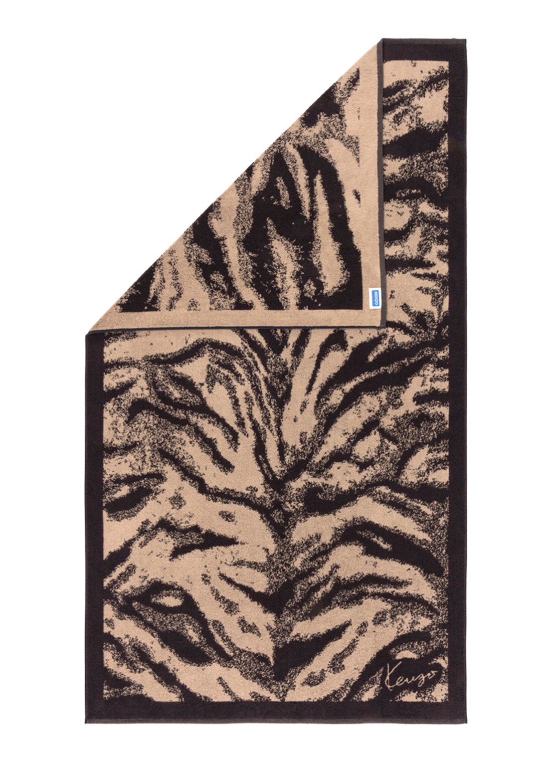 KENZO K Fauve strandlaken - 90 x 160 cm - achterkant beige