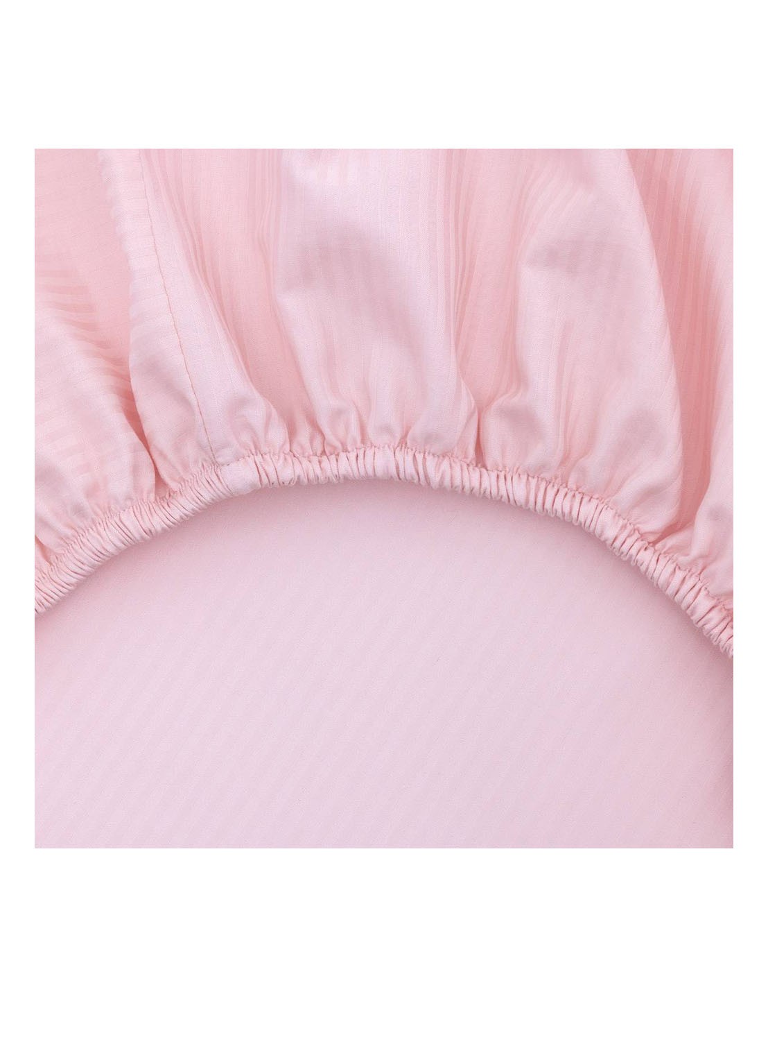 KENZO K Hanadot hoeslaken van satijn, hoekhoogte 33 cm - voorkant 2 lichtroze