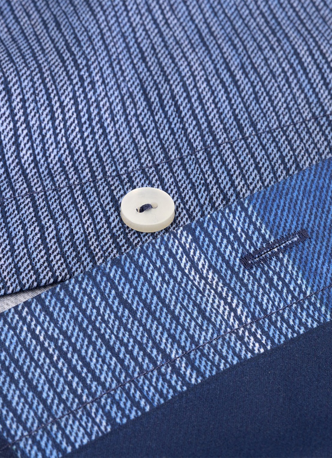 KENZO K Indigo dekbedovertrek van katoensatijn 120TC - exclusief kussenslopen - detail 2 blauw