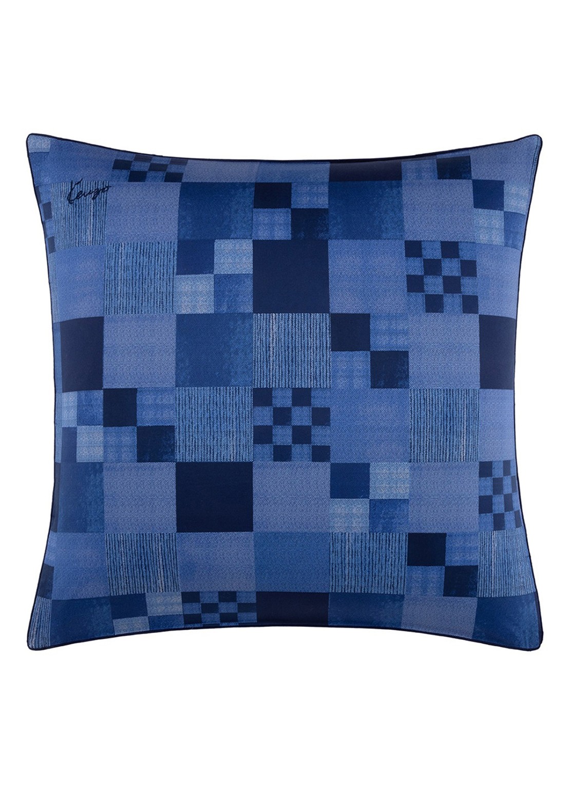 KENZO K Indigo kussensloop 120TC - voorkant 3 blauw
