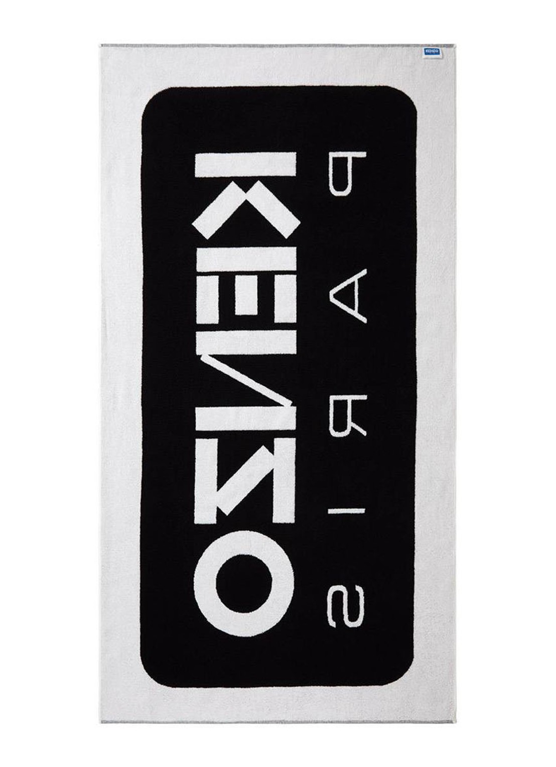 KENZO K Label strandlaken - 500gr/m2 - 90 x 160 cm  - voorkant 5 zwart