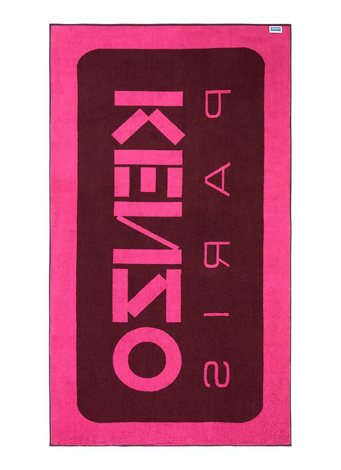 KENZO K Label strandlaken - 500gr/m2 - 90 x 160 cm  - voorkant 2 roze