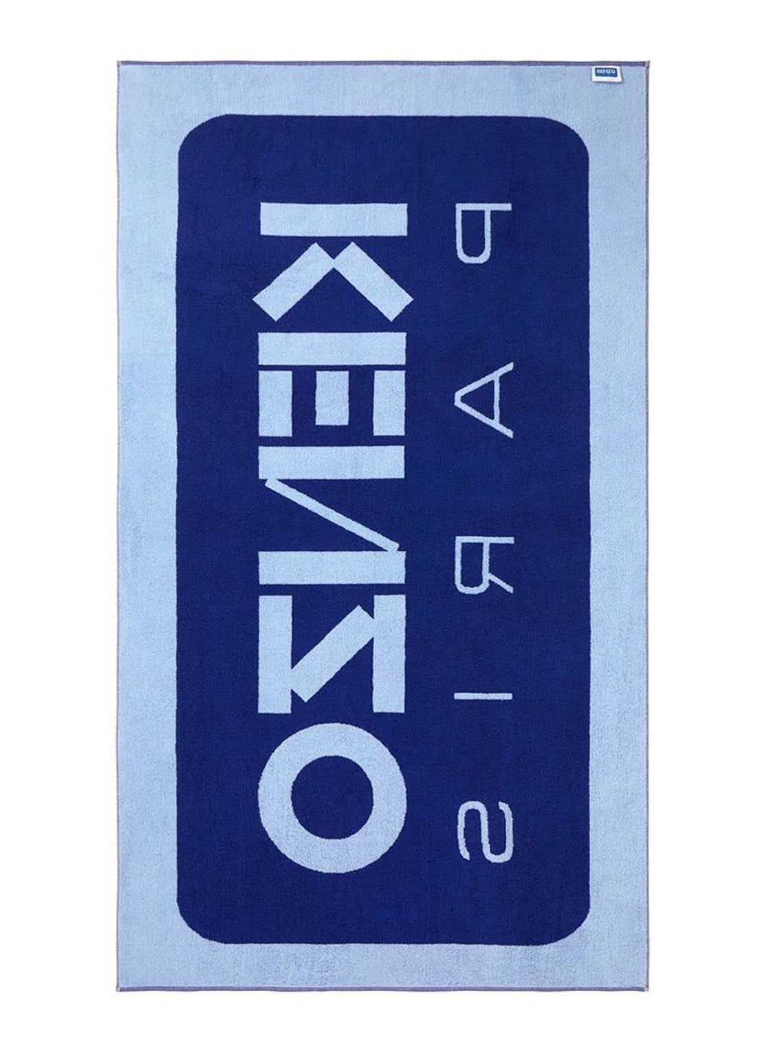 KENZO K Label strandlaken - 500gr/m2 - 90 x 160 cm  - voorkant 5 kobaltblauw