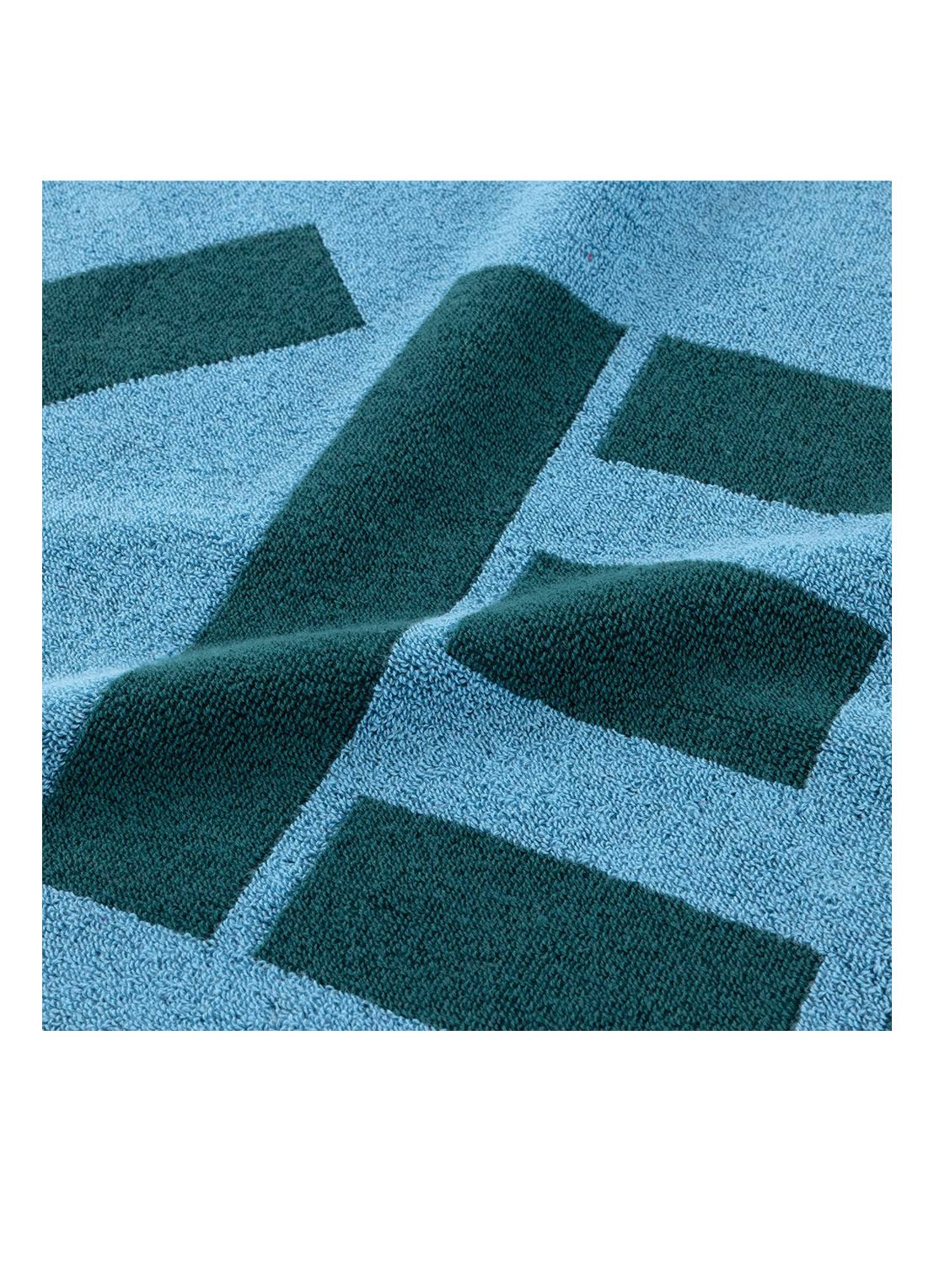 KENZO K Label strandlaken - 500gr/m2 - 90 x 160 cm  - achterkant 4 lichtblauw