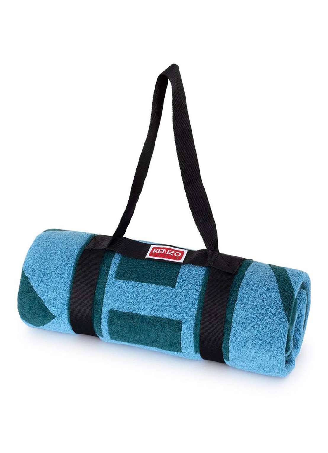 KENZO K Label strandlaken - 500gr/m2 - 90 x 160 cm  - detail lichtblauw