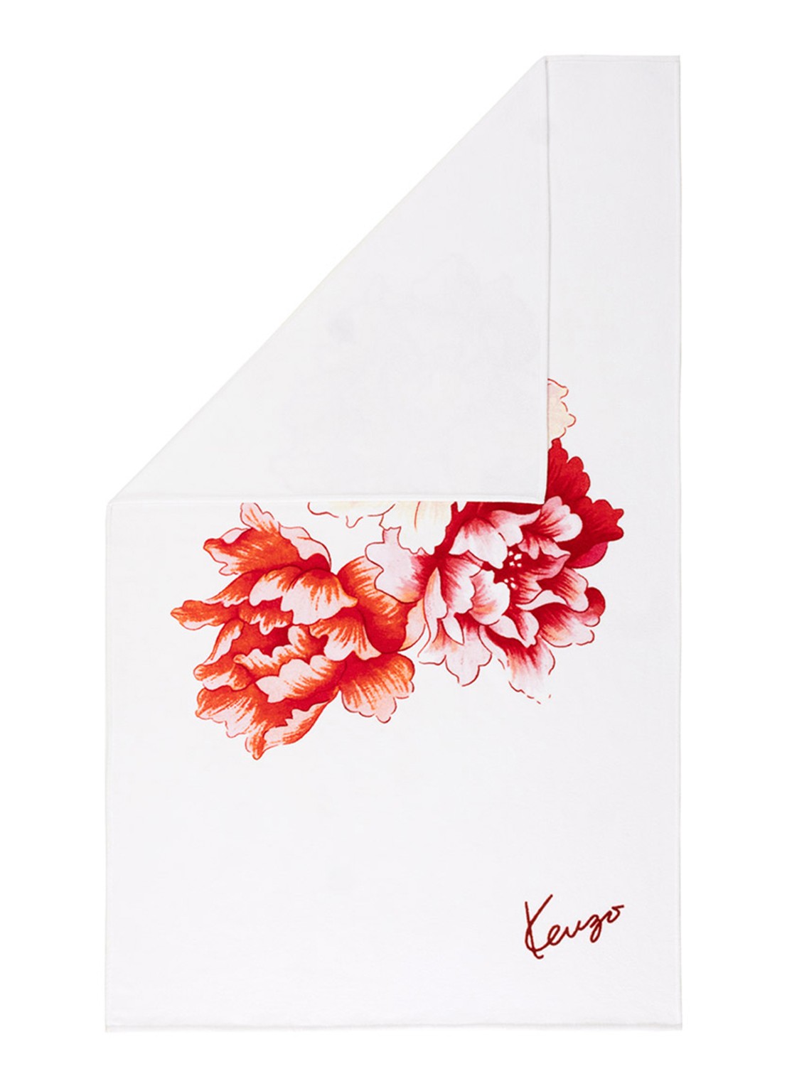 KENZO K Peony strandlaken - 100 x 170 cm - voorkant 4 rood