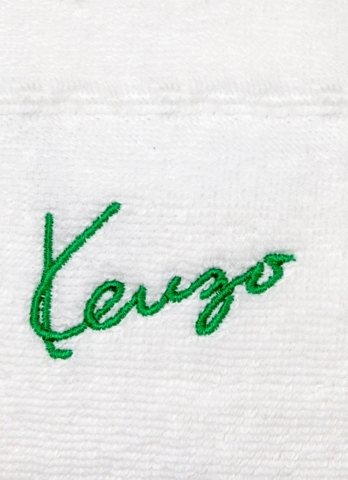 KENZO K Roses badjas met borduring - detail 4 wit