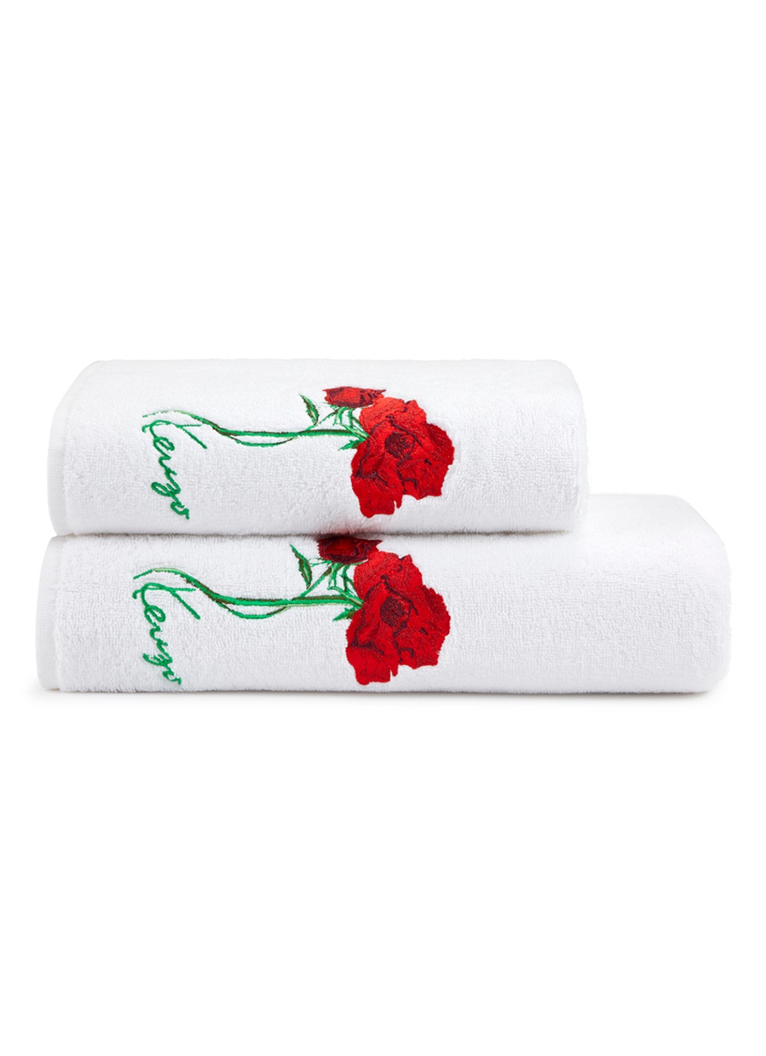 KENZO K Roses badlaken - 90 x 160 cm - achterkant 3 wit