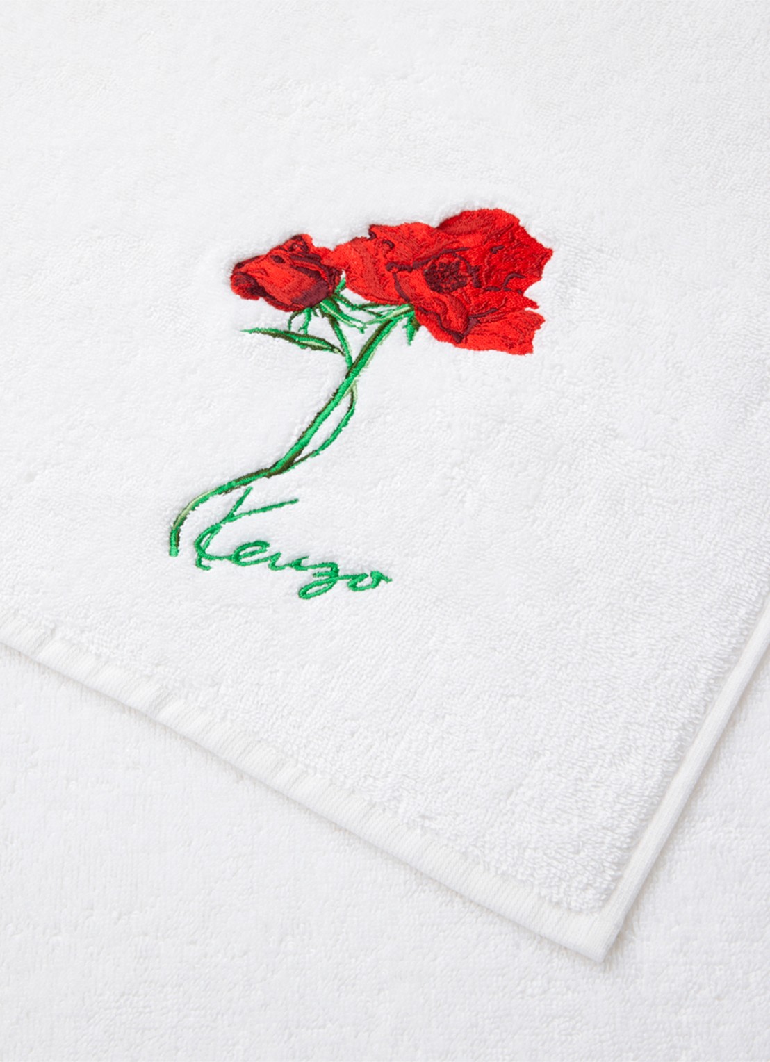 KENZO K Roses badlaken - 90 x 160 cm - voorkant 2 wit