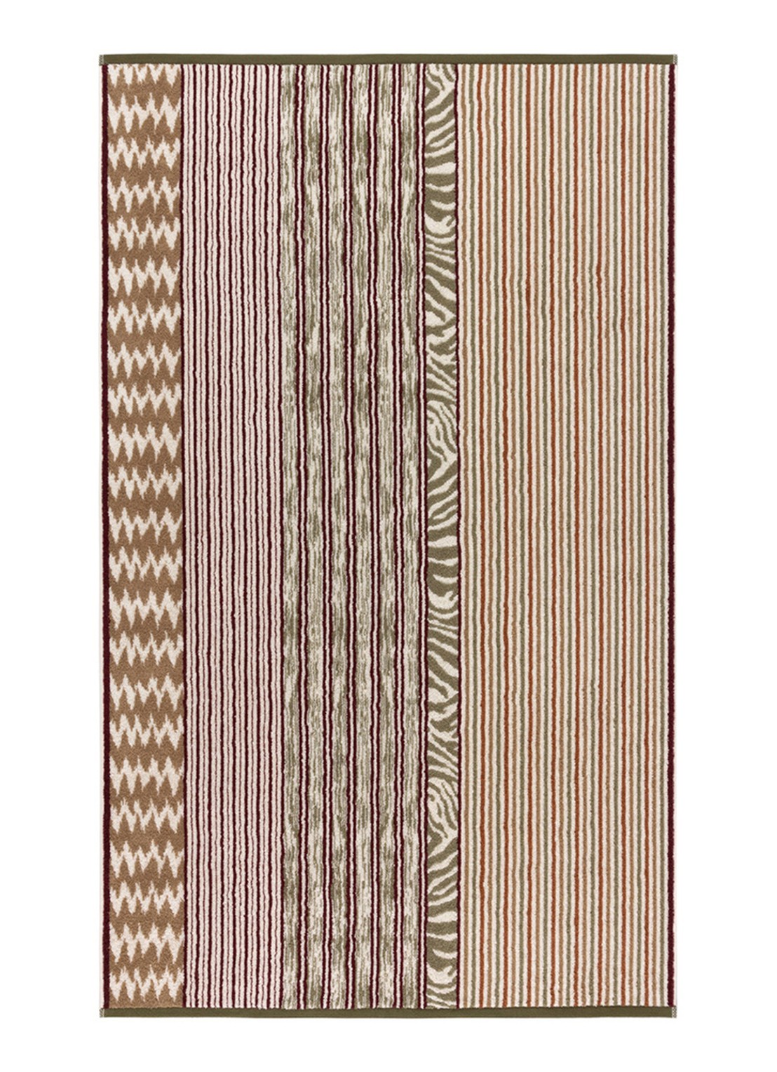 KENZO K Stripe badhanddoek - 70 x 140 cm - voorkant beige