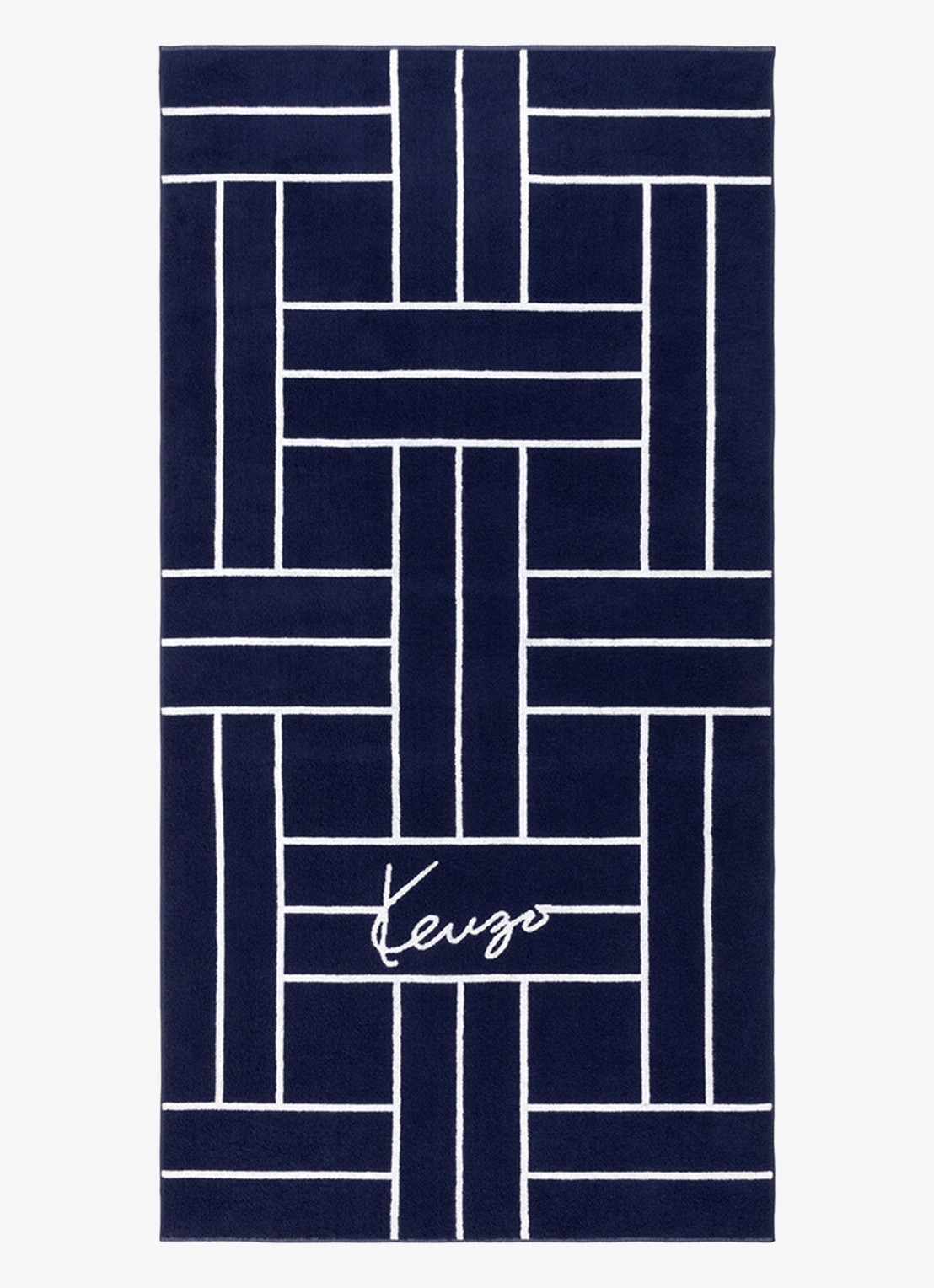 KENZO K Tatami strandlaken 90 x 170 cm - voorkant 2 donkerblauw