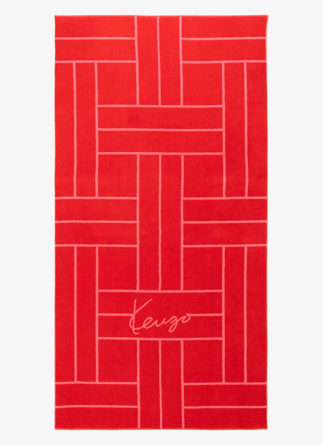 KENZO K Tatami strandlaken 90 x 170 cm - voorkant 3 rood