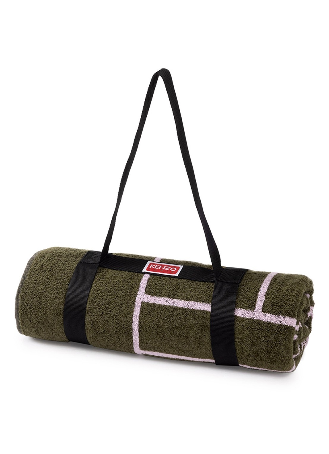 KENZO K Tatami strandlaken 90 x 170 cm - detail 2 khaki