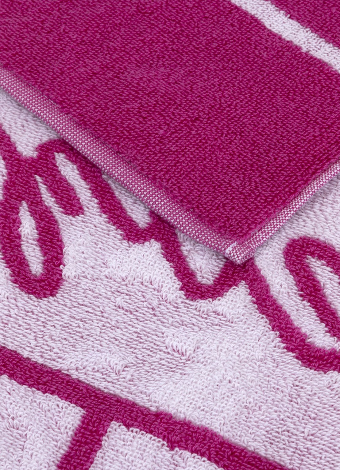 KENZO K Tatami strandlaken 90 x 170 cm - achterkant 2 fuchsia